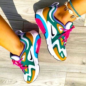 Nike Air  Max  200 Retro Mystic Green Suede Sneakers Size 8